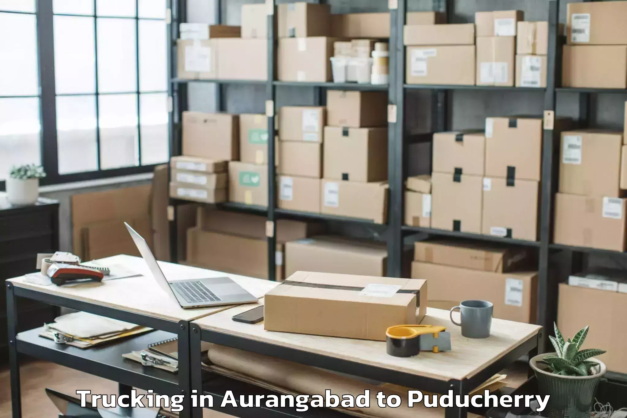 Top Aurangabad to Pondicherry University Trucking Available